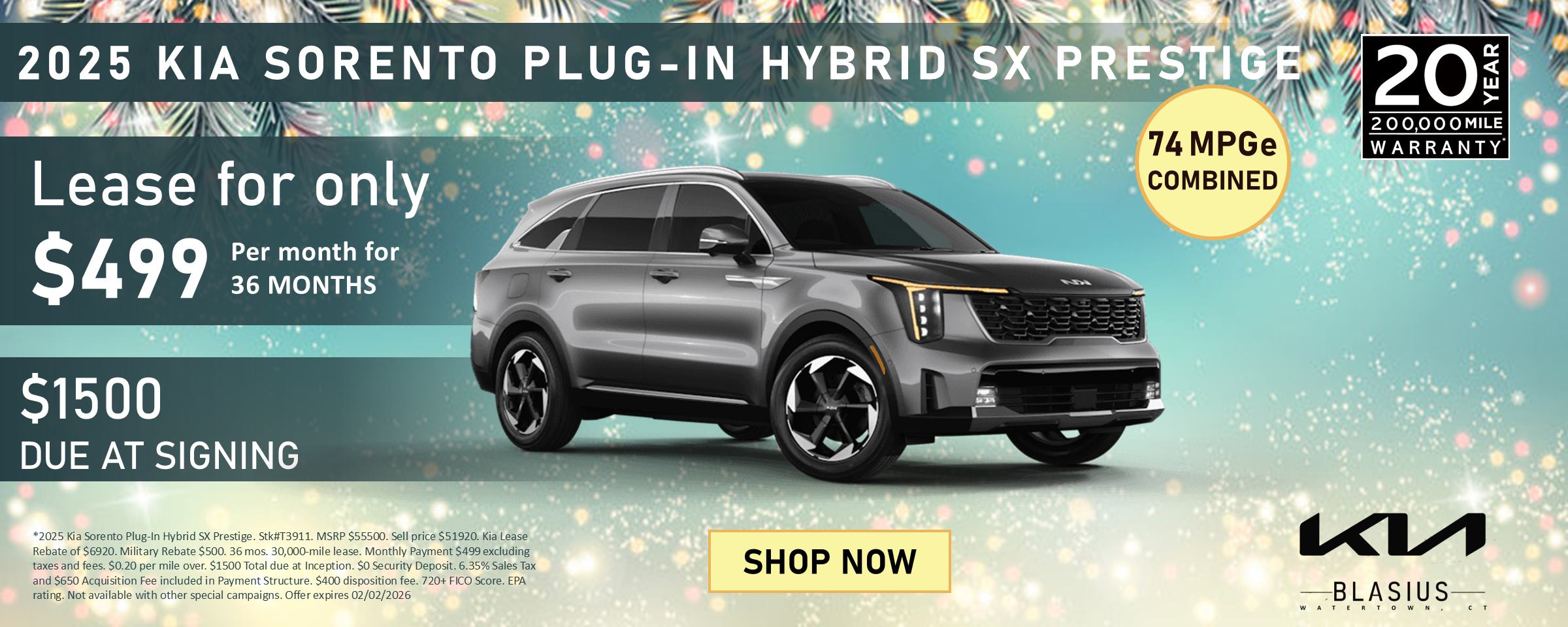 2025 KIA SORENTO PLUG-IN HYBRID SX PRESTIGE