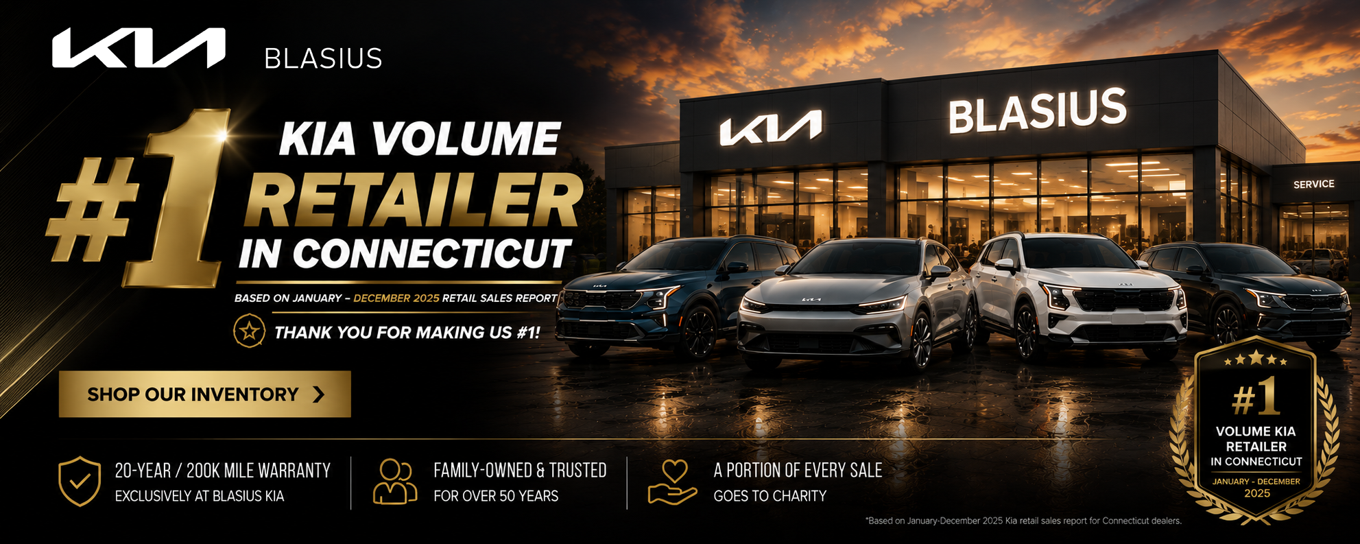 #1 VOLUME KIA RETAILER IN CONNECTICUT